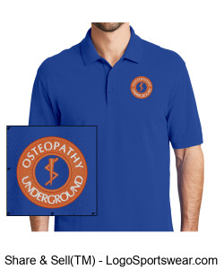 Mens True Royal Polo Design Zoom